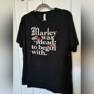 Literary Black Graphic Tee For Dickens Fans, NWOT
